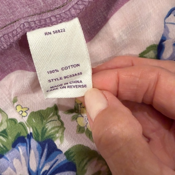 Chelsea & Violet Floral Print Handkerchief Hem Sleeveless Dress Purple Large - Picture 5 of 10